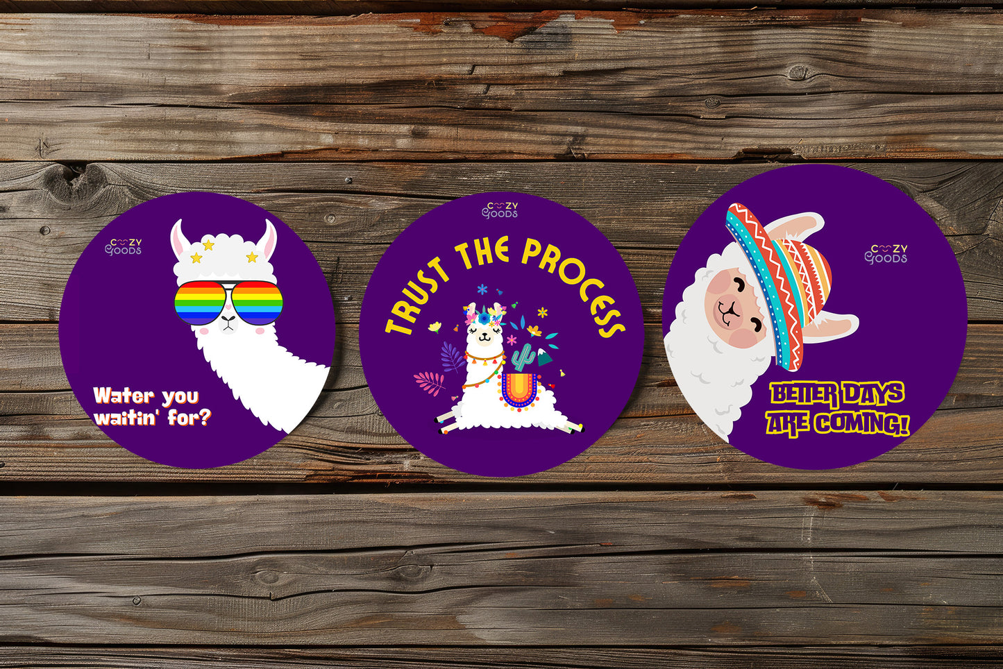 Alpaca Coasters - Round