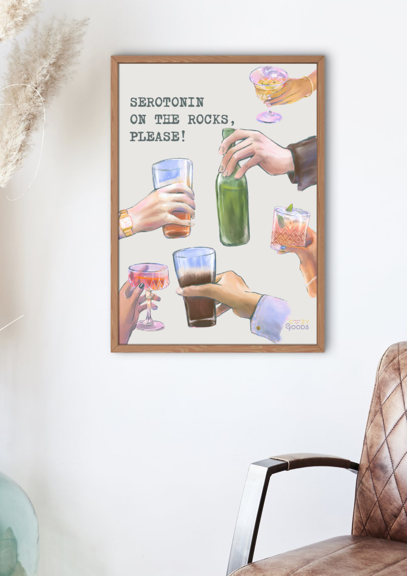 Serotonin on the rocks | A4 Poster