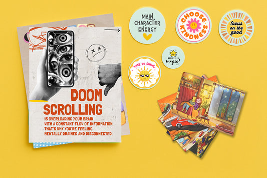 Zine + Stickers + Postcards